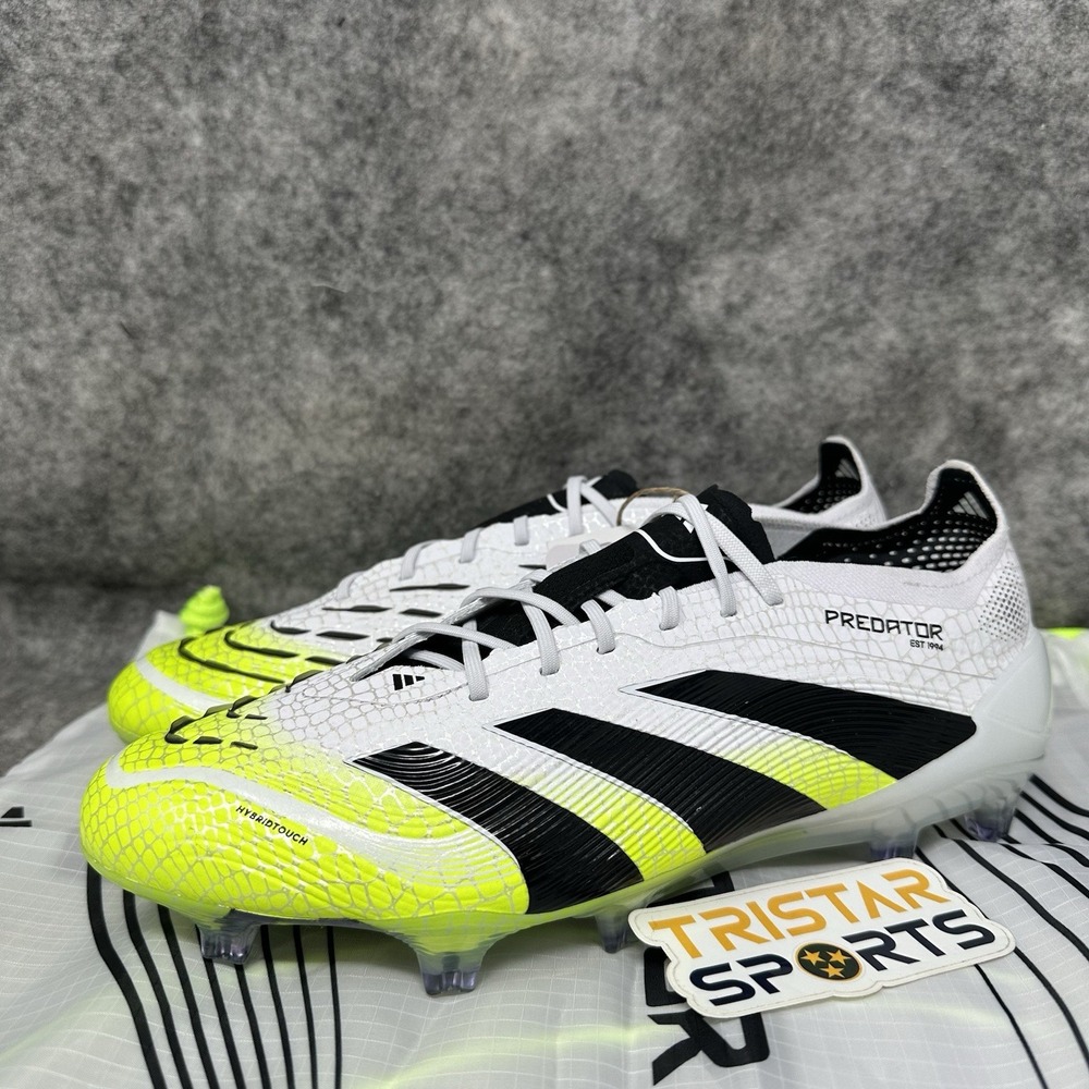 Adidas Predator Elite FG Soccer Cleats Mens Sz 7.5 White Radiant Blaze Pack